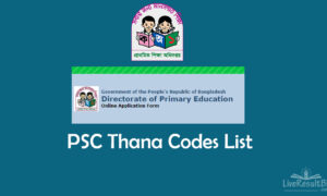 PSC Thana Codes