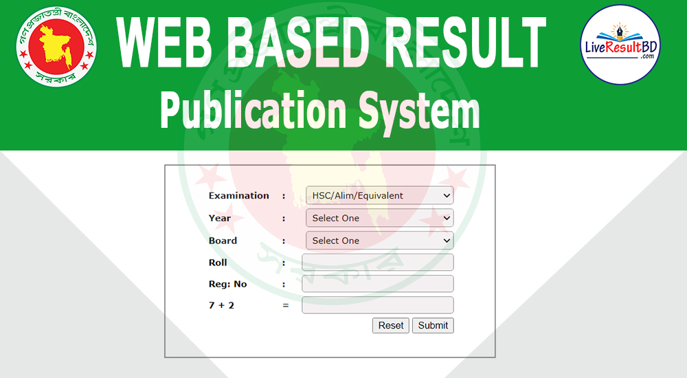 Web Based Result 2021 Publication System For Education Board